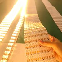 Bande lumineuse LED à lentille optique sans ombre 24V 18W, angle de faisceau large de 170 degrés, PCB de 12 mm, 48 LED, bande lumineuse flexible, 3000K-6500K