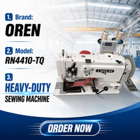 Machine à coudre industrielle à double aiguille à grande vitesse informatisée OREN pour matériaux épais, moteur RN4410-TQ