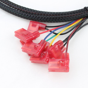 Kabel Harness Multi-Warna Kustom dengan Terminal Lepas Cepat Merah dan Terminal Spade untuk Pengkabelan Sinyal Daya Peralatan Mekanik - Product Image 3