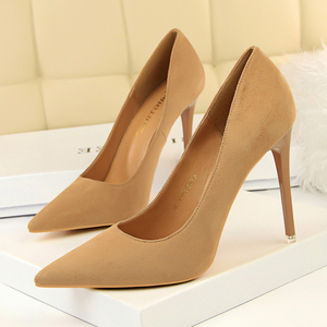 Escarpins en daim tendance, fabriqués sur mesure, chaussures de haute qualité, talons de luxe pour femmes - Product Image 2