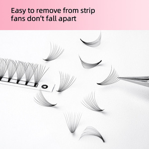 Pestañas 12 .05 Corea, Pestañas de Volumen <span class=keywords><strong>Ruso</strong></span> Pre-fabricadas, Super Fans, Punta de <span class=keywords><strong>Aguja</strong></span>, Base Estrecha, Ligeras, Mega Volumen, Pre-fabricadas - Product Image 3