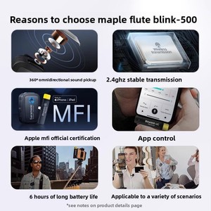 Microfono Lavalier Wireless Fengdi Blink500 Little Bee per Fotocamera e <span class=keywords><strong>Telefono</strong></span> Cellulare, Accessori per Streaming e Registrazione dal Vivo - Product Image 3