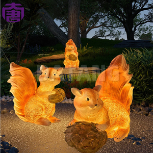 Cute Squirrel LED Motif Light with Fiberglass Resin Structure for Outdoor Garden and Landscape Decoration - Product Image 3