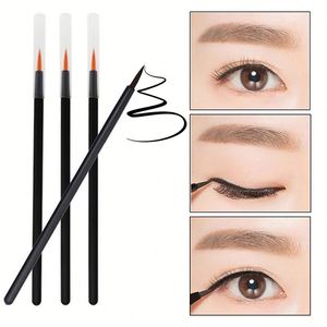 50PCS Nylon Disposable Eyeliner & Lip Brush Tool with <b>Plastic</b> Long <b>Rod</b> and Protective Tube for Natural Eye Makeup - Product Image 4