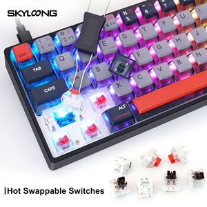 Skyloong 60% QMK VIA Clavier Mécanique avec 61 Touches KTT Commutateur Mécanique et <span class=keywords><strong>Gateron</strong></span> Axis Body Pudding Keycaps pour Win/Max PC - Product Image 4