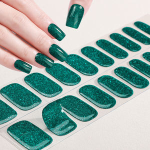 Gran oferta, nuevo Material, fácil de aplicar, extensión de uñas de Gel Uv, Color liso, envoltura completa, tiras de uñas de Gel semicurado - Product Image 3