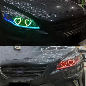 Led Angel Eye Flow Series RGB Color Chasing Light Heart <span class=keywords><strong>Halo</strong></span> Rings Car Iluminación decorativa para modelos A4 A3 A6 Q3 Nueva condición - Product Image 4
