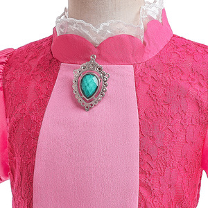 Nouvelle robe de princesse rose pour filles HP avec manches bouffantes en dentelle, costume de cosplay de conte de fées, tenue de fête d'anniversaire, performance scénique, carnaval - Product Image 3