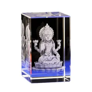 Promosyon hediye yeni tasarım gümrük hindistan Hindu tanrılar dini hediyeler 3d lazer kristal