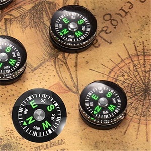 12 millimetri 20 millimetri 35 millimetri Pulsante Bussola Mini Nero Di Sopravvivenza Bussola Olio Riempito Bussola per il Campeggio Trekking Barca Touring - Product Image 4