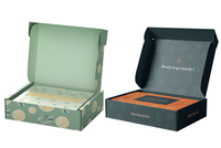 Boîtes d'expédition en carton ondulé noir mat avec logo imprimé personnalisé pour les petites entreprises