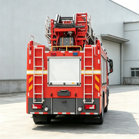 Camion de pompiers de secours MAN 18 à échelle aérienne robuste avec plateforme hydraulique à grande portée pour interventions d'urgence en ville