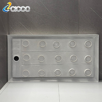 Vente en gros receveur de douche moderne en pierre blanche antidérapant base rectangulaire matériau ABS receveur de douche pour salle de bain