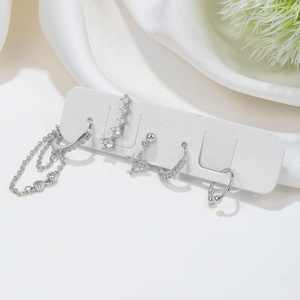 Aretes Minimalistas con Piedras Preciosas Brillantes en Forma de Estrella para Mujer, Envío Rápido, en Existencia, Juego de Aretes con Borla, Regalo para Amigas - Product Image 6
