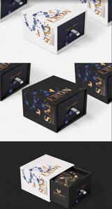 Custom Logo Luxury Sliding Cover Design Paper Rigid Cardboard Product Gift Packaging Drawer <b>Box</b> With Ribbon Earing Packages - Product Image 6