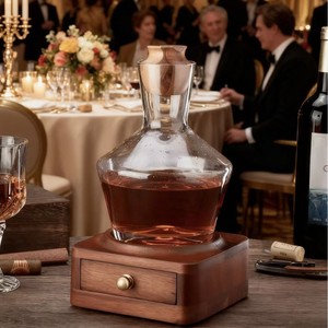 Juego de Almacenamiento para <span class=keywords><strong>Vino</strong></span> y Cigarros de Madera, Diseño Nórdico Minimalista, Primavera 2026, CYF-855 - Product Image 4