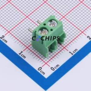 1935310 Screw Terminal Block Through hole Component (THT),P=5mm Connector 5mm Green Through Hole 2P - Product Image 1