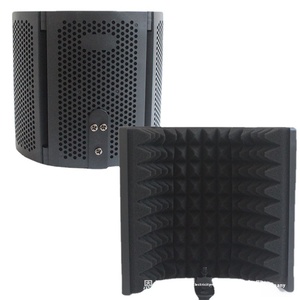 G1 Escudo insonorizado Micrófono Estudio de grabación Micrófono Reducción de ruido Parabrisas Espuma absorbente de <span class=keywords><strong>sonido</strong></span> <span class=keywords><strong>Pantalla</strong></span> de viento de tres puertas - Product Image 1