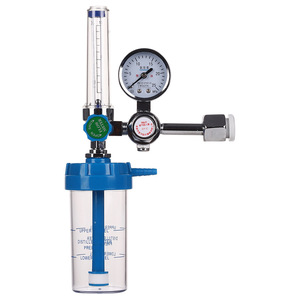 Débitmètre d'oxygène avec manomètre et humidificateur pour usage domestique - Product Image 1