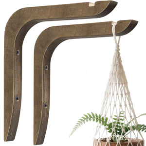 Solid Wood <b>Wall</b> Mounted Plant Holder Hooks Nordic Style Hanging <b>Flower</b> Pot Rack For Indoor Outdoor Use - Product Image 5