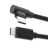 Cable USB Tipo C de Carga Rápida de 90 Grados, 5A PD, Revestimiento de Nailon, Longitud de 2M/1M, con Transferencia de Datos para Computadora e Impresora