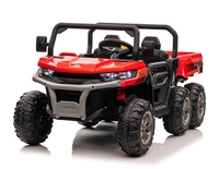 Coche de Juguete de Plástico con Batería de 12 V para Niños de 2 a 10 Años, Certificado por CE y ASTM, Tractor Grande de 6 Ruedas