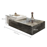 Juego de mesa de centro de mármol moderno para sala de estar, mesa de centro de mármol de lujo nórdico, gran oferta al por mayor