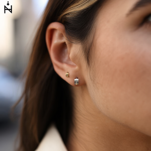 Orecchini a Perno in Acciaio Inossidabile Oro Argento 6mm, 12 Paia, Gioielli alla Moda - Product Image 3