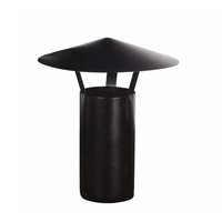 Tuyau de cheminée en acier au carbone facile à installer avec capuchon anti-pluie et coude réglable pour foyer et poêle à bois