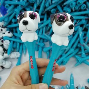 Promosyon 3d göz pop köpek plastik kalem, sevimli glitter hata gözler köpek logo kalem - Product Image 2