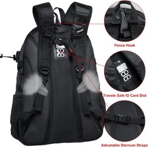 Sac à dos de lacrosse EALER, grand modèle, noir, en polyester, pour casque, ballon, chaussures, rangement, équipement sportif d'extérieur pour équipe - Product Image 3