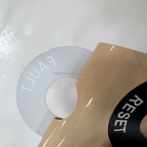 Autocollant de bouton de réinitialisation UL/CE, étiquette personnalisée d'arrêt d'urgence en polyester, panneau de sécurité ISO 13850, ruban d'avertissement industriel - Product Image 2