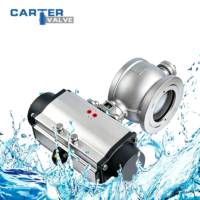 Vanne à boisseau sphérique pneumatique à encoche en V, en acier au carbone et acier inoxydable, à brides, simple ou double action, résistante à l'usure, pour boues, pâtes et applications minières, norme ANSI