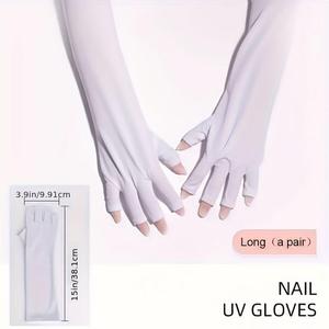 Gants de manucure extensibles anti-UV, protection anti-radiation pour lampe à LED pour séchage de gel, haute élasticité - Product Image 3