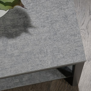 Ultra Modern Gray Marble Top End Tea <strong>Coffee</strong> <strong>Table</strong> <strong>Uk</strong> Style Stainless Nesting Set <strong>Storage</strong> Two Layer Under Couch Center Side <strong>Table</strong> - Product Image 3