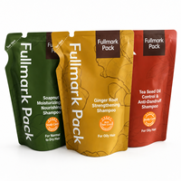 Pochette de recharge personnalisée pour shampoing hydratant et nourrissant, emballage en sachet doypack haute barrière anti-humidité