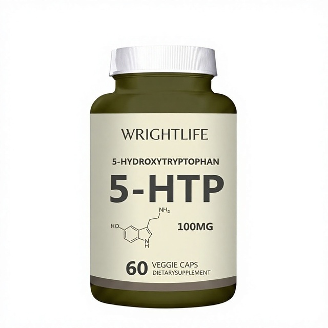 Cross-border Customized 5-HTP Hydroxytryptophan Capsule 300mg 60 Tablets Improved Bone Density Adult OEM 24-Month Shelf Life Cry