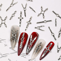Breloques pour ongles Y2K Punk, style Heavy Metal sombre, accessoires 3D DIY pour la décoration d'ongles à presser