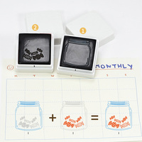 Artisanat auto encre coloré timbre personnalisé Multi couleur Flash mousse timbre ensemble Journal timbre côtelette