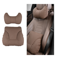 Appuie-têtes de siège de voiture de luxe de haute qualité en daim, respirants et anti-transpiration, avec support lombaire, pour toutes les saisons