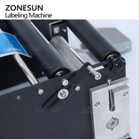 Machine d'étiquetage de bouteilles de vin rondes semi-automatique de bureau ZONESUN ZS-TB16P