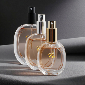 <strong>New</strong> <strong>Design</strong> Luxury Custom Glass Bottle Cosmetic Color and Package Empty clear 30ml 50ml 100ml with Gift Box for <strong>Perfume</strong> Gift - Product Image 1