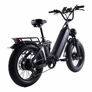 Bicicleta Eléctrica con Llantas Gruesas de 20*4.0, Batería de 60V 30Ah, Motor Dual de 2000W, Frenos de Disco Hidráulicos, D2-20-2, Bicicleta con Doble Motor D2-20- - Product Image 6