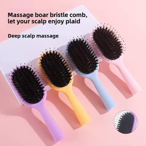 <span class=keywords><strong>Brosse</strong></span> démêlante et massante pour cheveux pour femmes, grande <span class=keywords><strong>brosse</strong></span> en nylon avec poils de sanglier pour un coiffage lisse, idéale pour <span class=keywords><strong>Amazon</strong></span> - Product Image 2