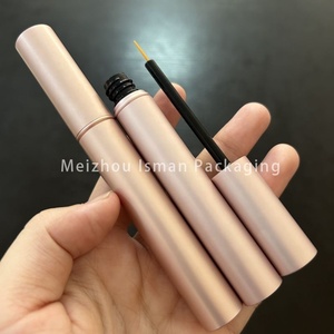 Tube de mascara en aluminium rose doré de luxe ISMAN 4 ml, flacon vide pour eye-liner, contenant cosmétique métallique, vente en gros, étiquette privée - Product Image 2