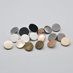 Metalen Roségoud Mat Zwart Legering Platte Drukknop - Product Image 6