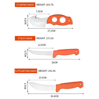 Ensemble de couteaux de chasse en acier inoxydable pour chasseurs de lapins et de cerfs, faible MOQ, couteaux de chasse avec boîte portable, étanche