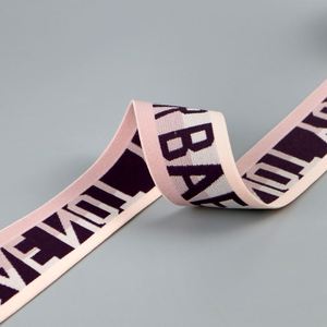 1.5 Inch Nylon Webbing Customized Logo Jacquard <b>Elastic</b> for Garment Accessories Waist Band - Product Image 5