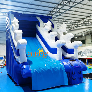 Grand toboggan aquatique gonflable commercial pour piscines creusées, adapté aux adultes - Product Image 4