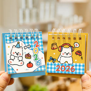 Joli calendrier des Highlands du Nord-Ouest, ornement de bureau portable, petit calendrier pour planifier, calendrier chien de dessin animé - Product Image 1